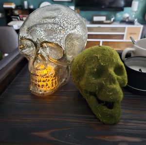 Mercury Glass Skull
